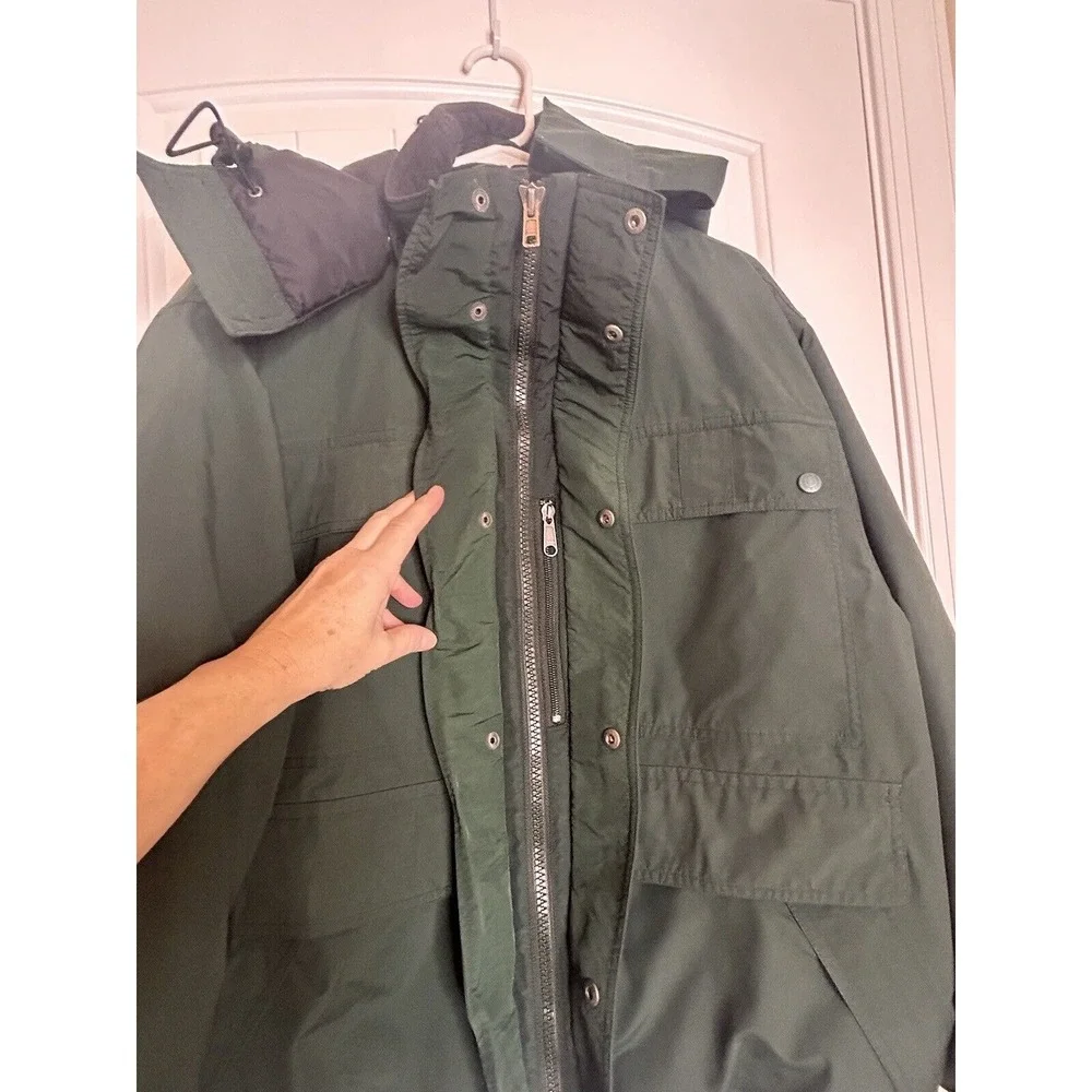 LL Bean Parka Coat L Gore-Tex Extreme Wet Weather PrimaLoft Cargo